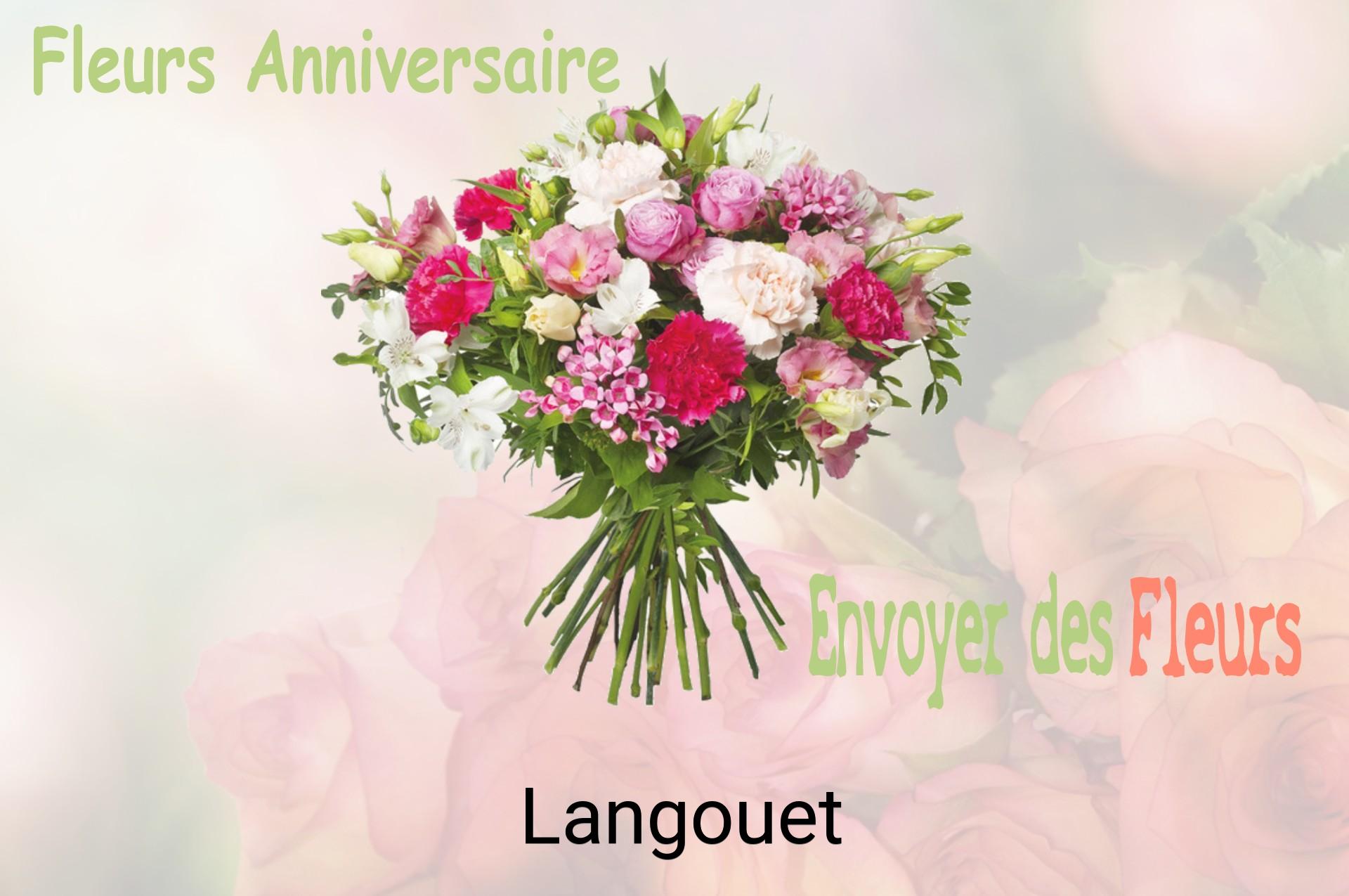 Bouquet de fleurs d’anniversaire livré à Langouet